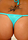 heather in a malibu strings bikini