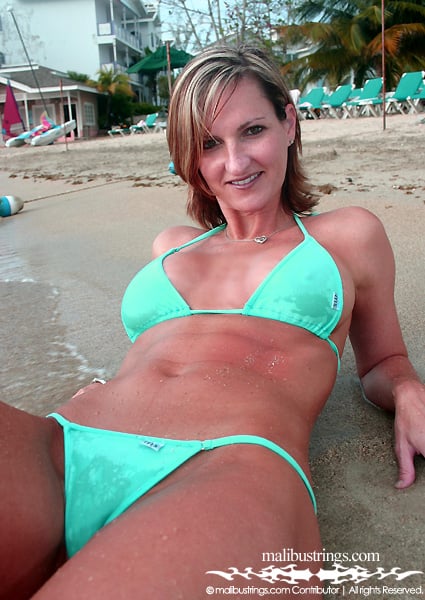 Janine in a Malibu String Bikini.