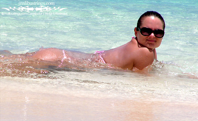 Jessica in a Malibu Strings Bikini in Antigua.