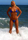 kristijana in a malibu strings bikini