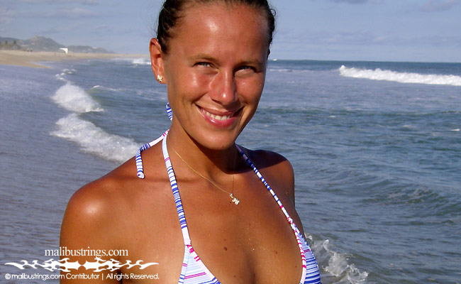 Amy Z in a Malibu Strings bikini in Cabo San Lucas, Mexico.