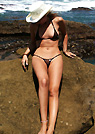 angela in a malibu strings bikini