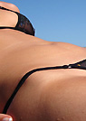angela in a malibu strings bikini