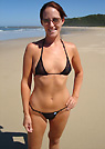 angela in a malibu strings bikini