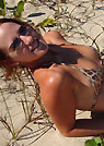 angela in a malibu strings bikini