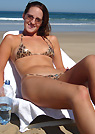 angela in a malibu strings bikini