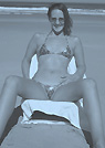 angela in a malibu strings bikini