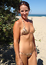 angela in a malibu strings bikini