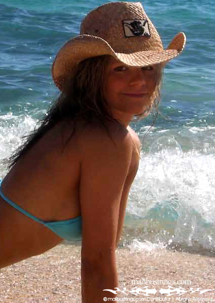 Brandi in a Malibu Strings bikini in Cabo San Lucas.