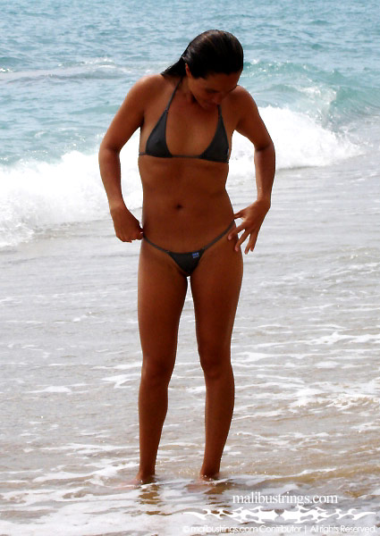 Bronwen in a Malibu Strings bikini in Spain.