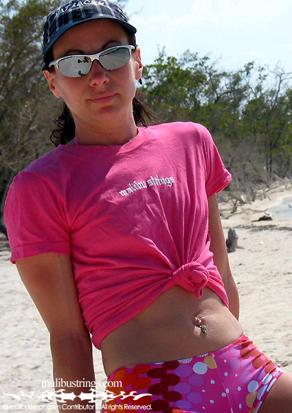 Caroline in a Malibu Strings bikini in Cuba.
