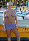christy in a malibu strings bikini