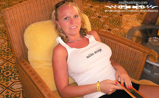 Christy in a Malibu Strings bikini in the Dominican Republic.