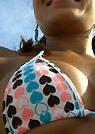 daly in a malibu strings bikini