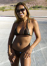 daly in a malibu strings bikini