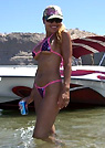 daly in a malibu strings bikini