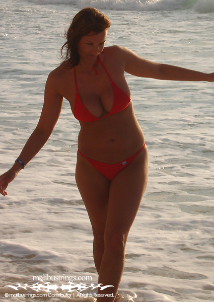 Elizabeth in a Malibu Strings bikini in Cancun.
