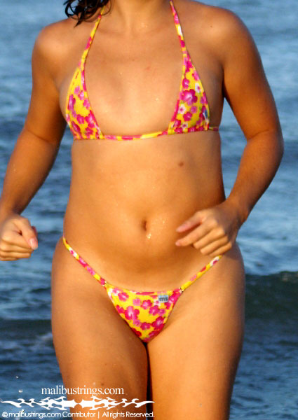 Erin on the beach in Florida in a Malibu Strings Bikini
