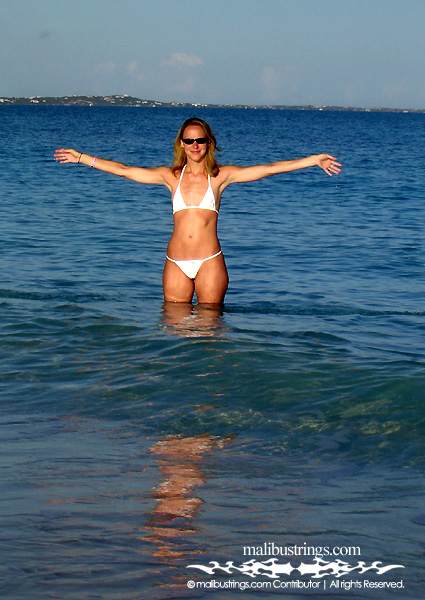 Jamie in a Malibu Strings bikini in Turks and Caicous Island.