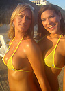 jen in a malibu strings bikini