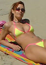 kat in a malibu strings bikini