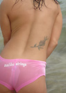kelly in a malibu strings bikini