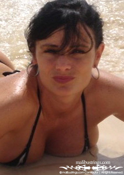 Kelly in a Malibu Strings bikini in Louisiana.