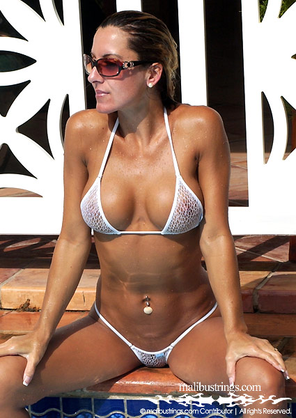 Kimmy in a Malibu Strings bikini in California.