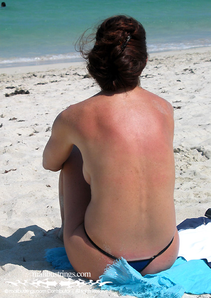 Laurie G in a Malibu Strings bikini in Miami, FL.