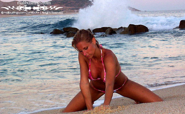 Mer in a Malibu Strings bikini in Cabo San Lucas, Mexico.