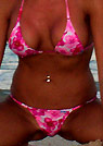 mer in a malibu strings bikini