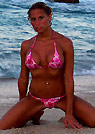 mer in a malibu strings bikini