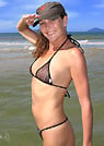 rachel in a malibu strings bikini