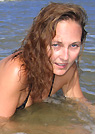 rachel in a malibu strings bikini