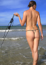 rachel in a malibu strings bikini