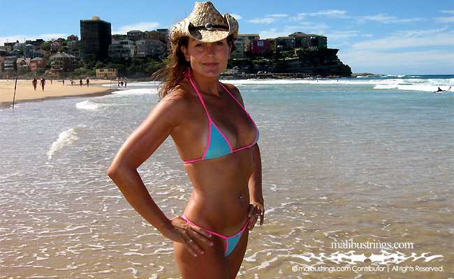 Charlotte in a Malibu Strings bikini in Australia.