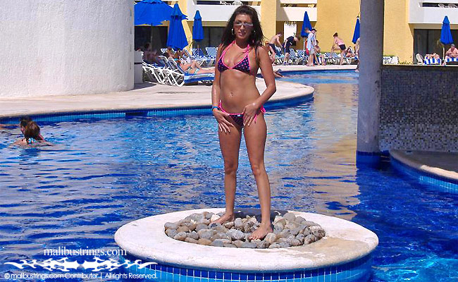 Sasha in a Malibu Strings bikini in Cancun.
