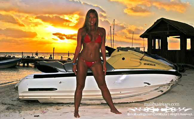 Stacie in a Malibu Strings bikini in Cancun, Mexico.