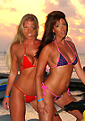 stacieandsasha in a malibu strings bikini
