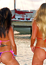 stacieandsasha in a malibu strings bikini