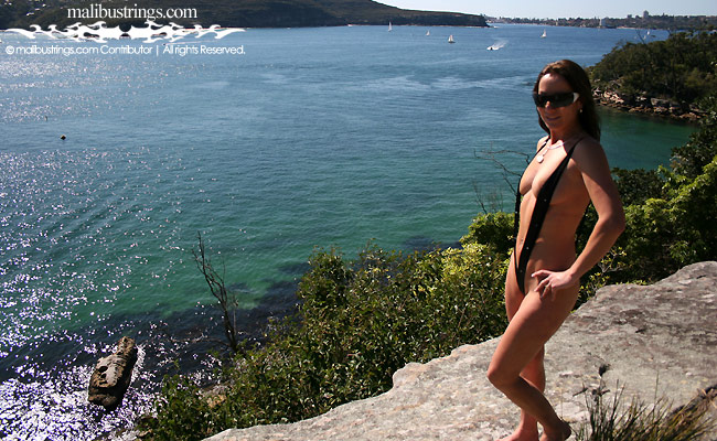 Sue Ellen in a Malibu Strings bikini in Sydney, Australia.