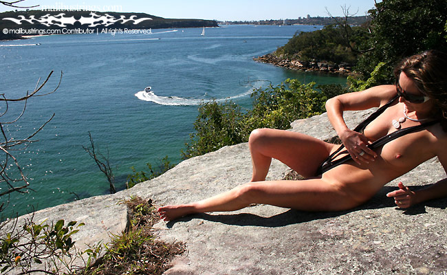 Sue Ellen in a Malibu Strings bikini in Sydney, Australia.