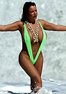 alicia in a malibu strings bikini