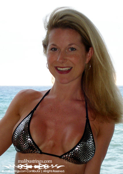 Amy in a Malibu Strings bikini in Jamaica.