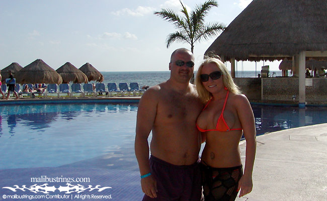 Christy in a Malibu Strings bikini in Cancun, Mexico.