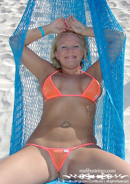 Christy in a Malibu Strings bikini in Cancun, Mexico.