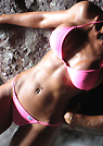 cristin in a malibu strings bikini