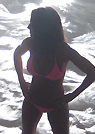 cristin in a malibu strings bikini