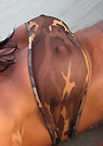 cristin in a malibu strings bikini