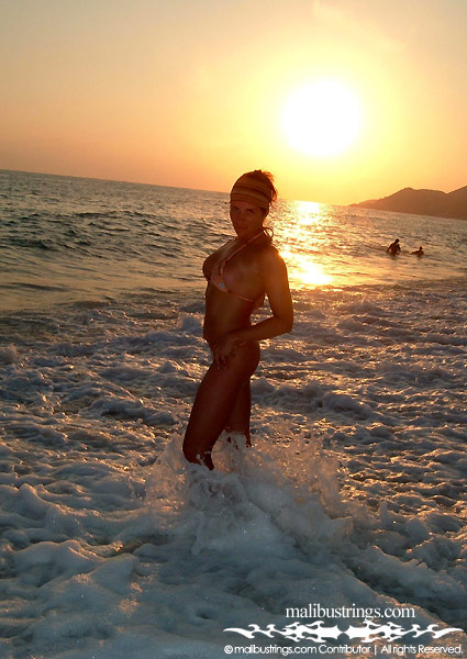 Danielle V. in a Malibu Strings bikini in Mediterranean.